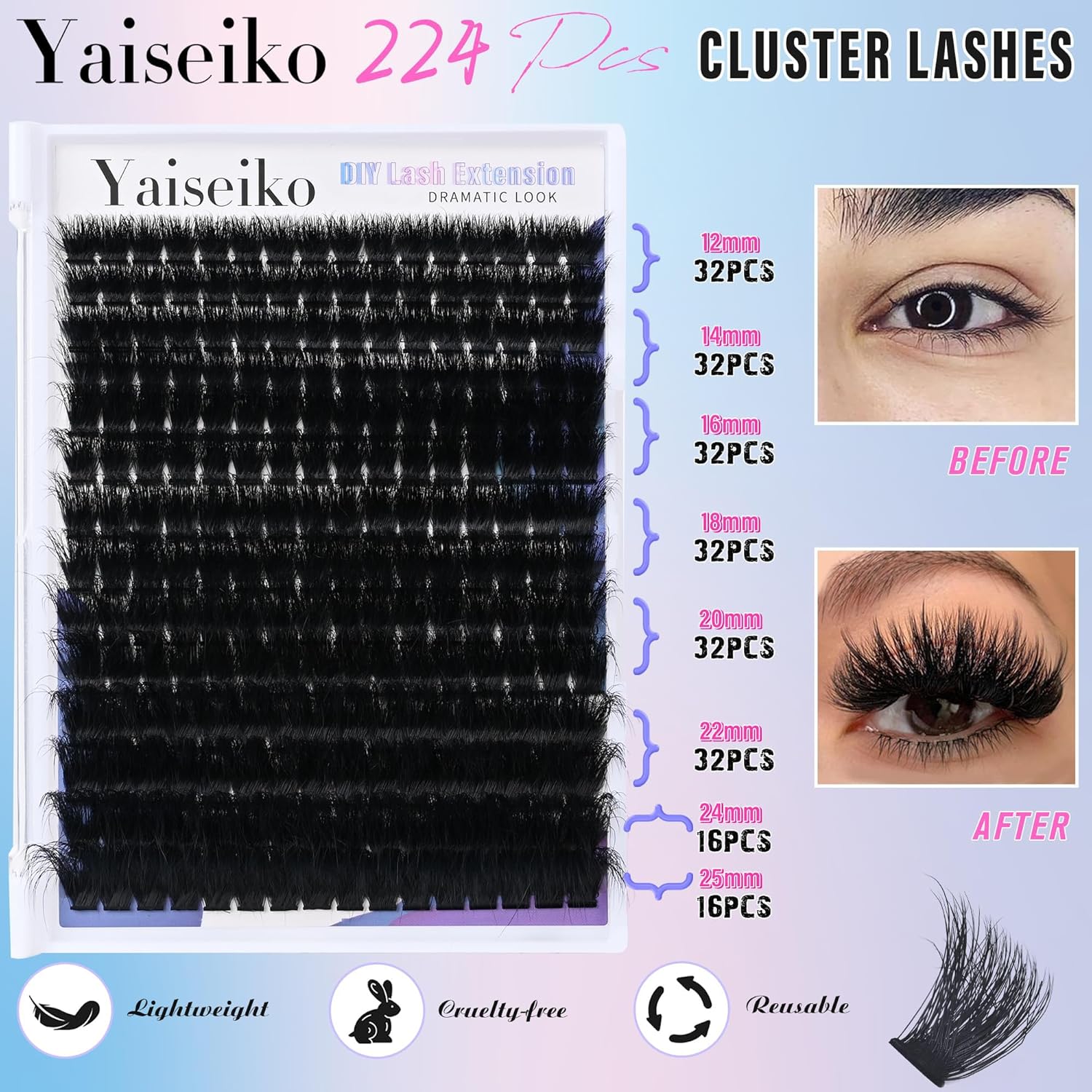 Glamorous Fluffy Lash Clusters